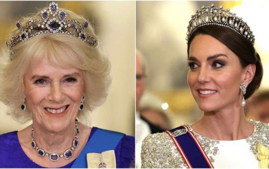 Camilla Parker Bowles e Kate Middleton.