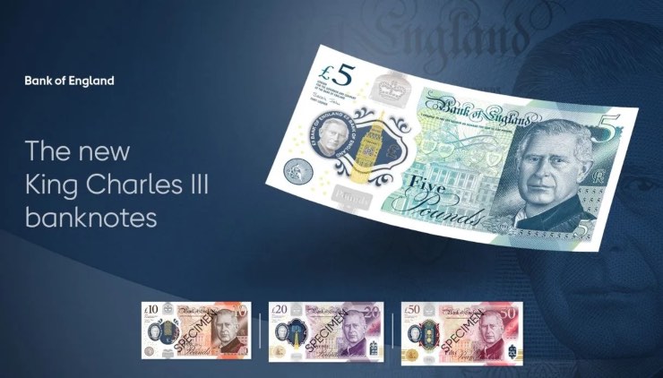 Le future banconote con Re Carlo III